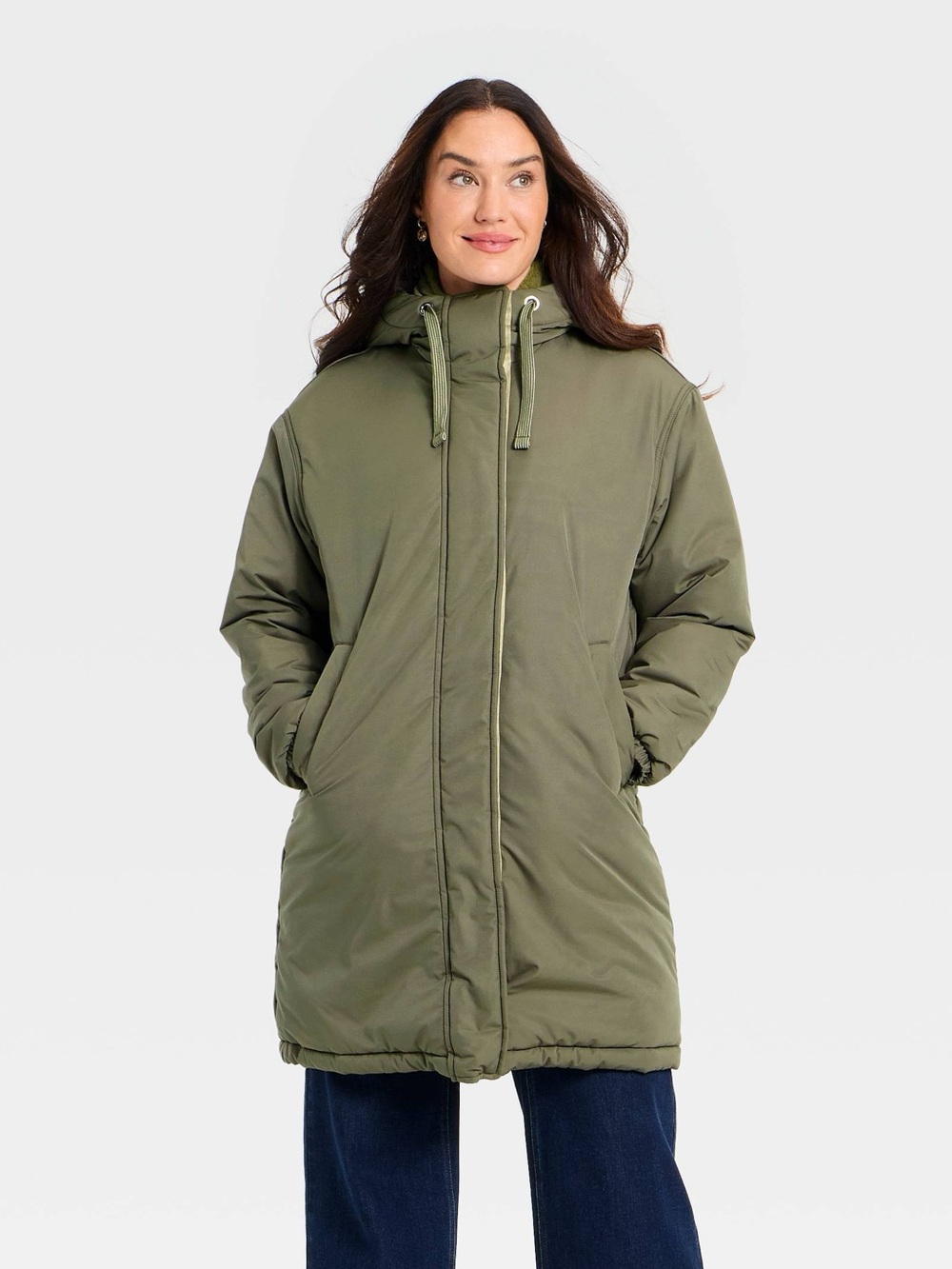 NWT Women Parka Jacket - Universal Thread Olive Green Size L
